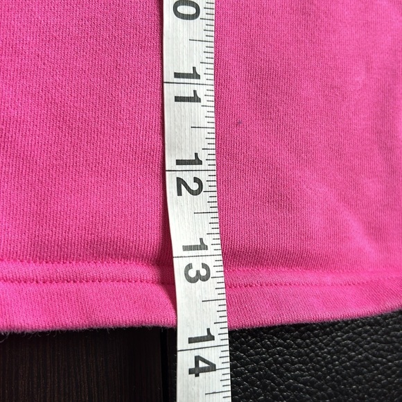 Lululemon All Yours Cropped Hoodie Sonic Pink Cotton Terry Sweatshirt Sz 6 - Picture 10 of 13
